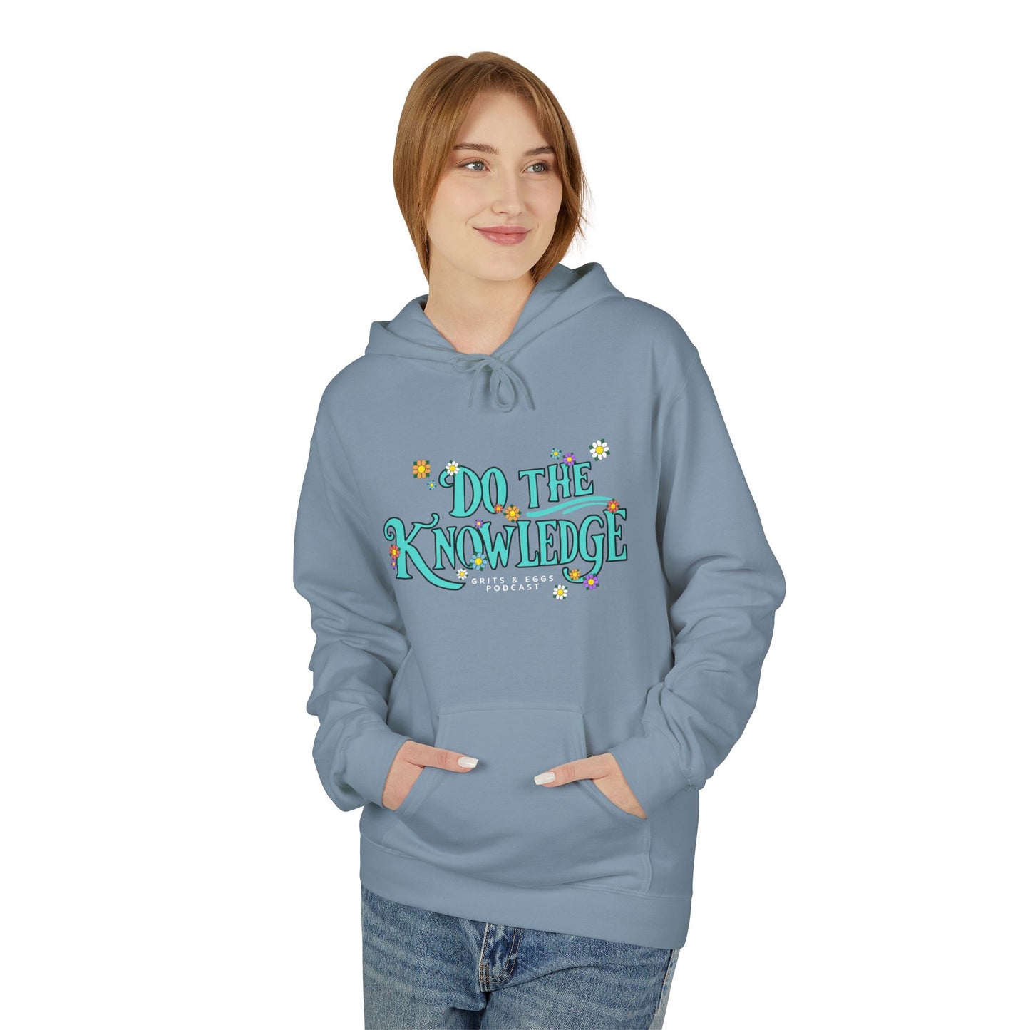 Do The Knowledge - Teal Bloom Mid-weight Hoodie