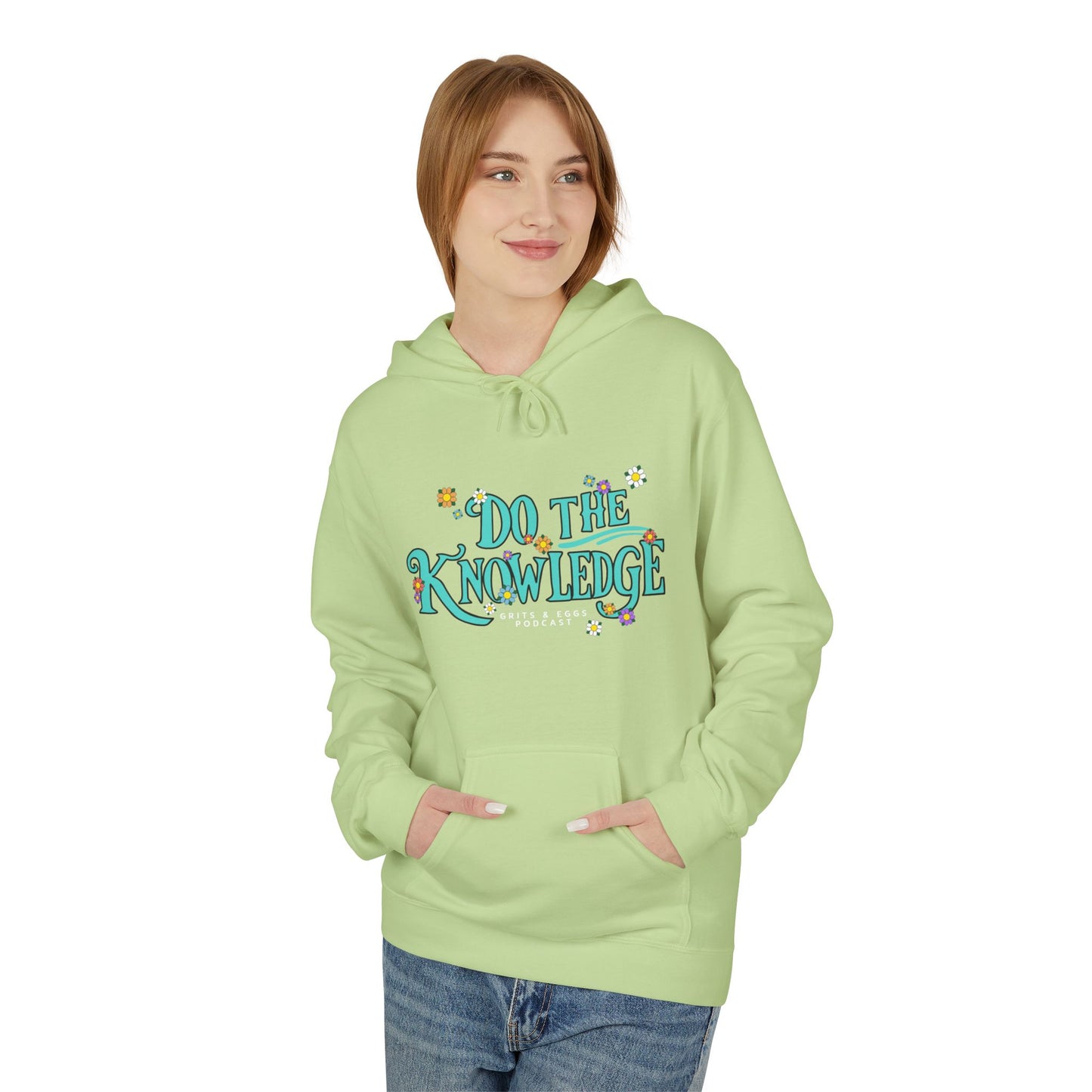 Do The Knowledge - Teal Bloom Mid-weight Hoodie