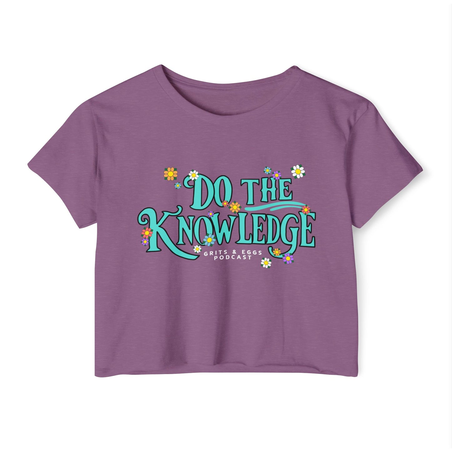 Do The Knowledge - Teal Bloom Crop Top