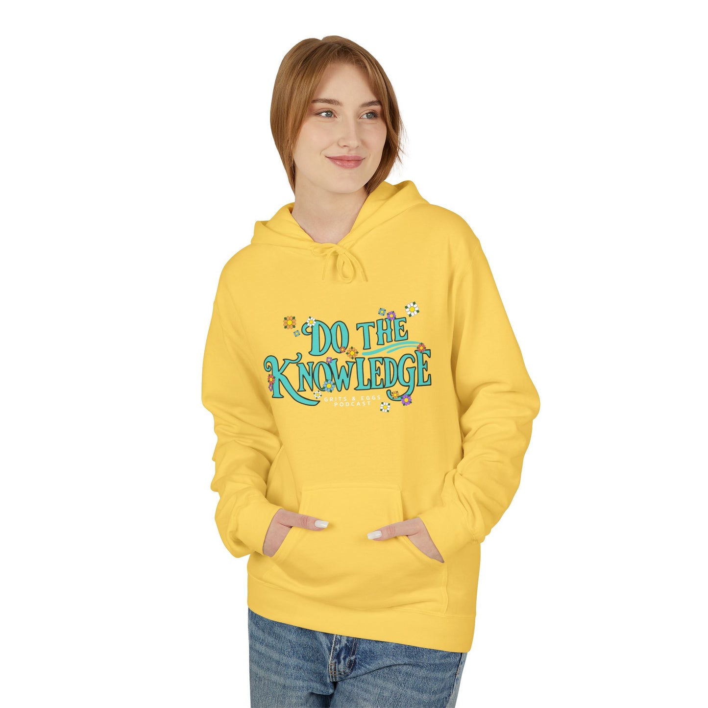 Do The Knowledge - Teal Bloom Mid-weight Hoodie