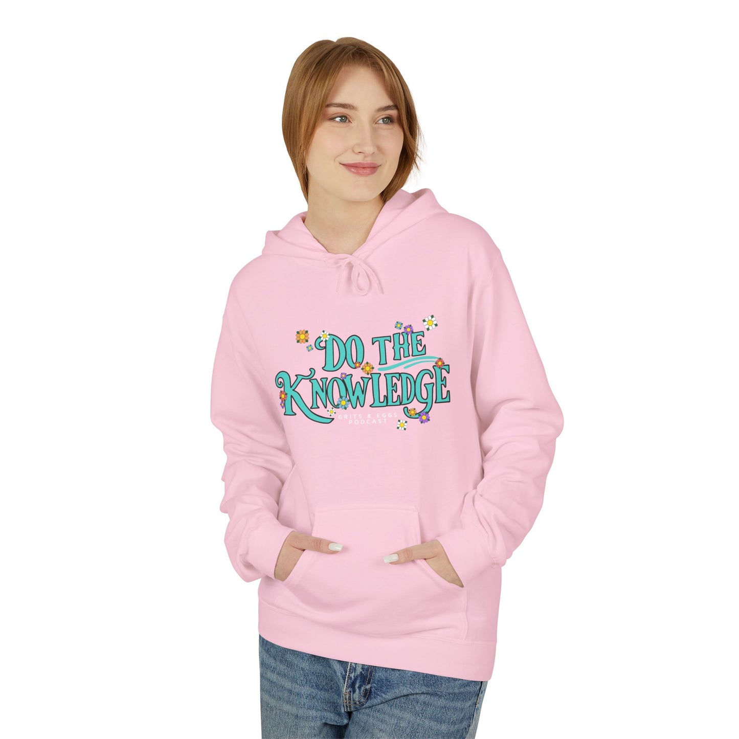 Do The Knowledge - Teal Bloom Mid-weight Hoodie