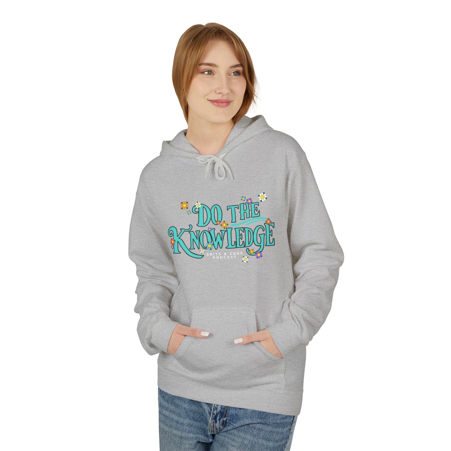 Do The Knowledge - Teal Bloom Mid-weight Hoodie