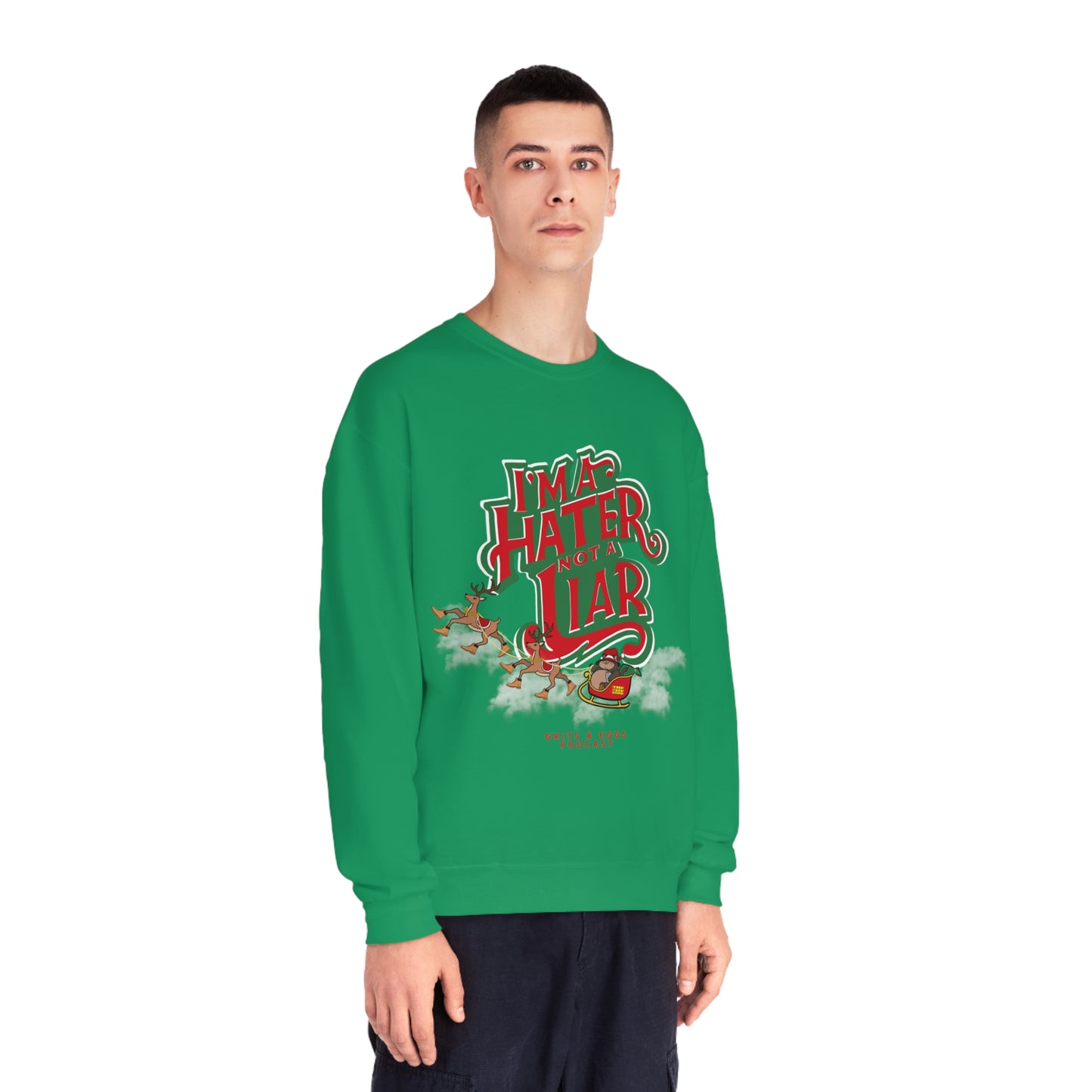 Holiday Edition Big Kat Sleigh I'ma Hater - Mid-weight Crewneck