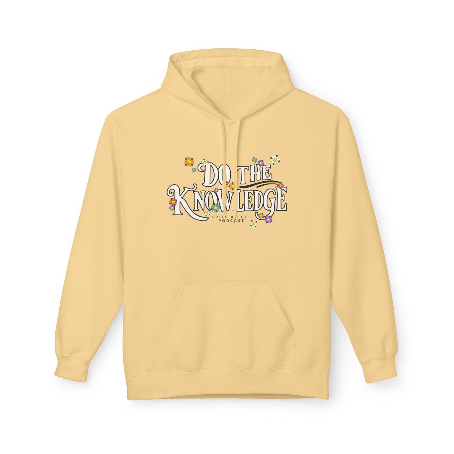 Do The Knowledge - White Bloom Mid-weight Hoodie