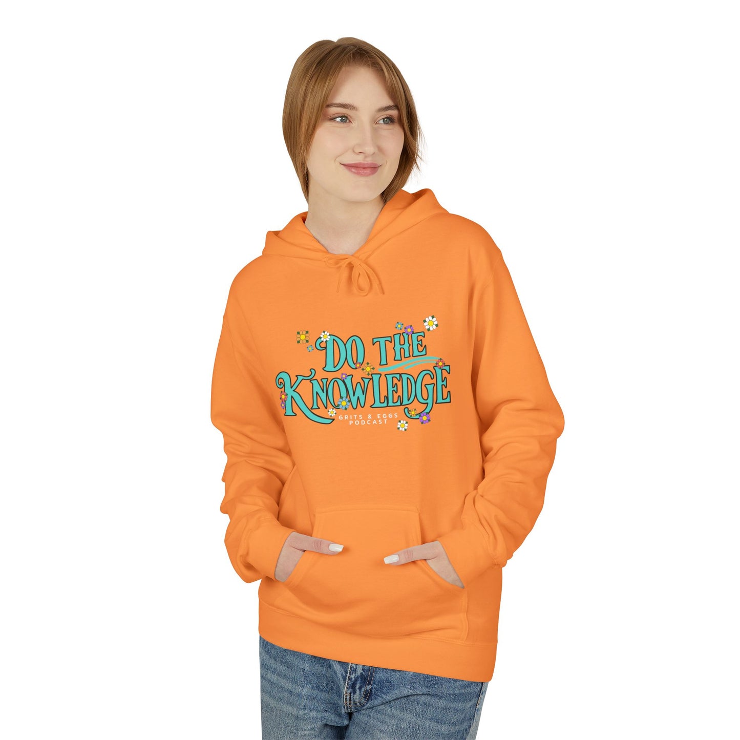 Do The Knowledge - Teal Bloom Mid-weight Hoodie