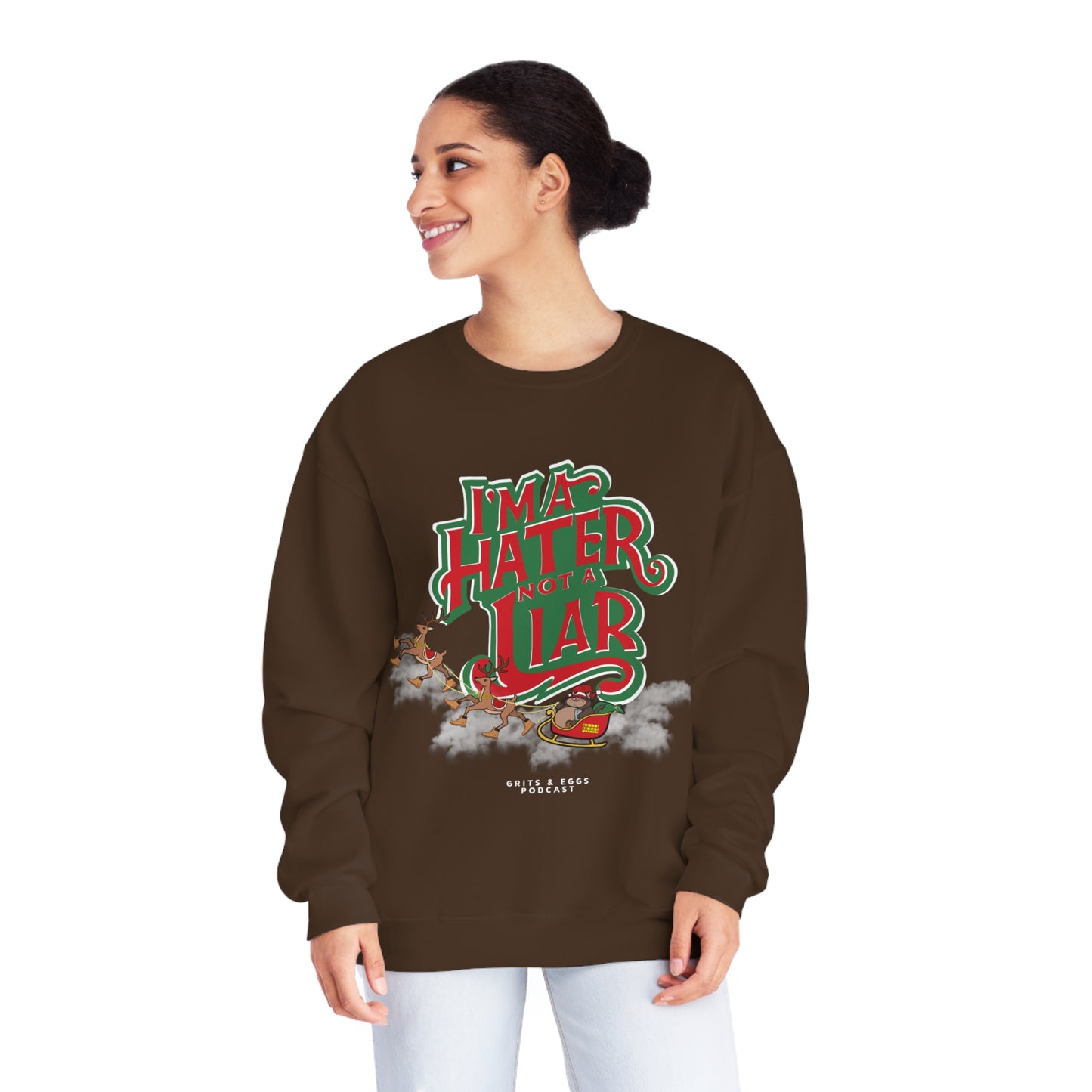 Holiday Edition Big Kat Sleigh I'ma Hater - Mid-weight Crewneck