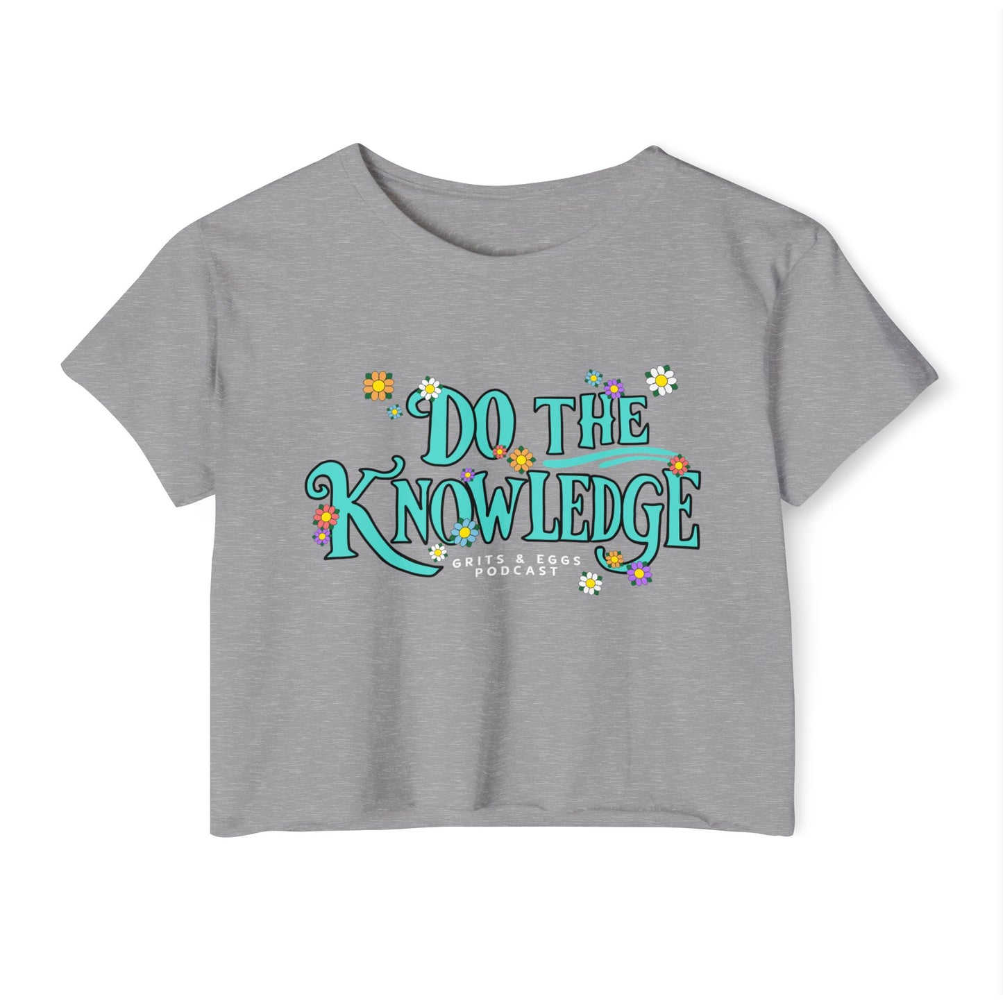 Do The Knowledge - Teal Bloom Crop Top